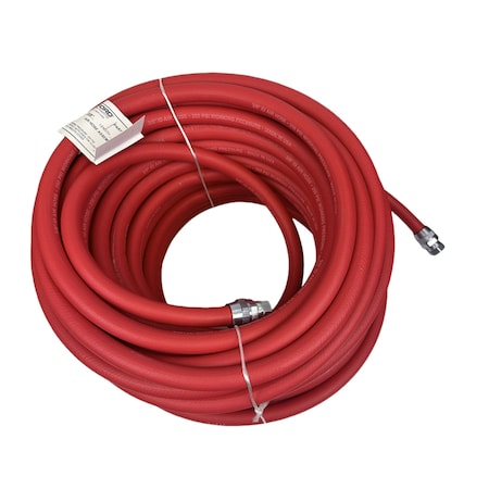 Bedford Precision Parts Bedford Precision 100' x 3/8in Air Hose Assy Red Smooth for Binks 13-528